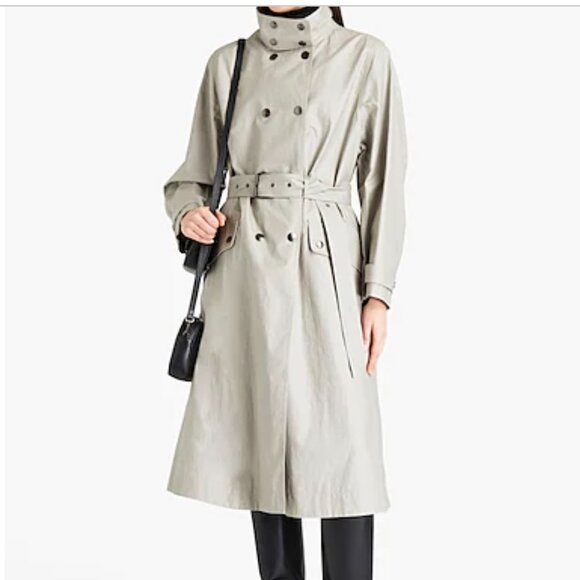 Isabel Marant Tatiana Belted Canvas Trench Coat With Vest Mushroom  US 2-4 - Picture 1 of 17